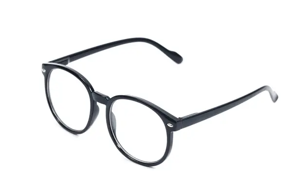 Czarne Okulary Białym Tle — Zdjęcie stockowe