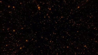 Golden Stars Field Space Motion Loop Background