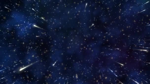 Μπλε Νεφέλωμα Αστέρια Πεδίο Ταξιδιού Βρόχο Φόντο Πλάνα Αρχείου