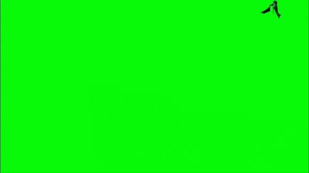 Dragão Rugindo Tela Verde — Vídeo de Stock