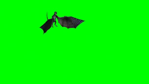 Yeşil Ekranda Uçan Ejder Telifsiz Stok Çekim