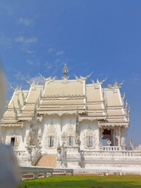 Wat Rong Khun or the White temple of Chiang Rai Thailand,  