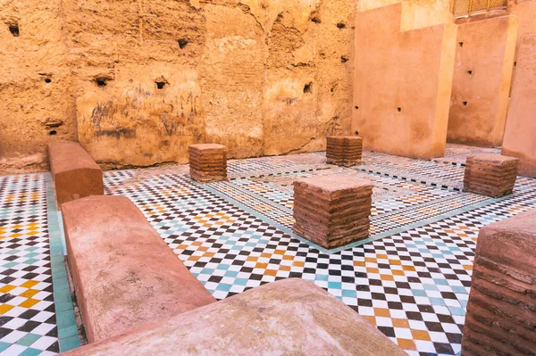 Struktur Und Muster Des Fußbodens Aus Der Antike Marokko — Stockfoto