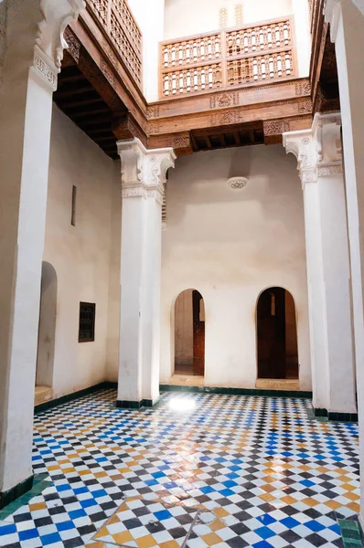 Уникальная Фотография Комнаты Дворца Баия Марракеш Марокко — стоковое фото