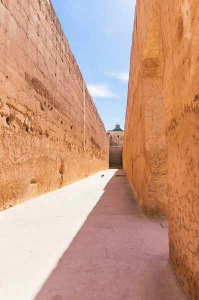 Forntida Ruiner Ett Marockanskt Palats Solig Dag Royaltyfria Stockbilder