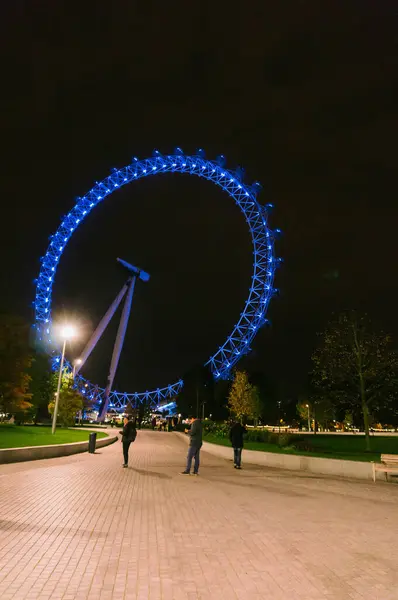 London Storbritannien November 2013 London Öga Natten Spektakulär Syn Royaltyfria Stockfoton