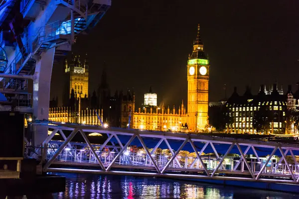 London Storbritannien November 2013 Några Viktigaste Symbolerna För London Natten Stockbild