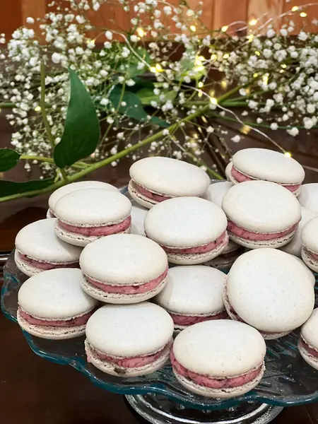 Silver French Macarons Various Flavors Made Look Extra Fancy Wedding Royalty Free Stock Images