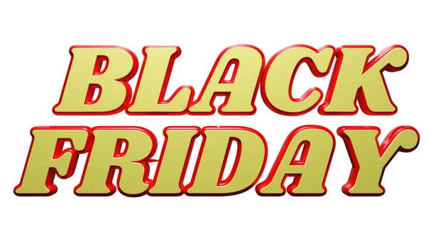 Altın Metin Kara Cuma. 3B görüntüleme, 3B resimleme