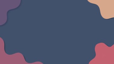 4K döngülü animasyon. Dalga animasyon arkaplan çizimi renkli. Modern renkli duvar kağıdı.