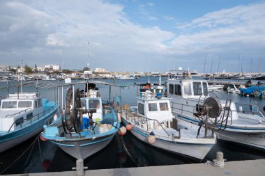 Boats and ships in harbour at Cyprus
