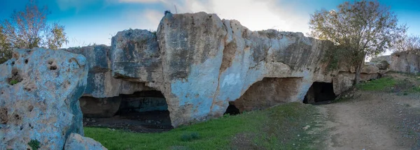 Scenic view of cave at Fabrica Hill Paphos, Cyprus