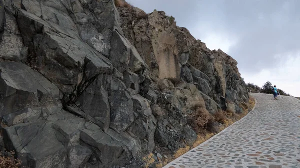 view from madari trail mountain line of Troodos.