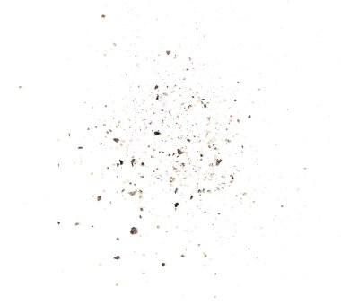 Zemin siyah biber beyaz arkaplan görünümünde izole