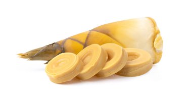 Bambu filizleri beyaz arkaplanda izole edilmiş