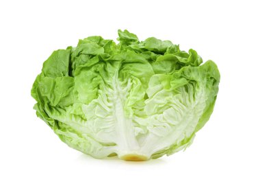 Taze bebek çünkü (marul) beyaz arka planda