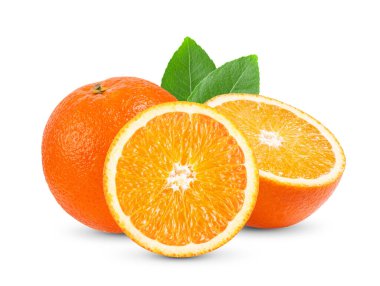 Orange citrus fruit isolated on white background  clipart