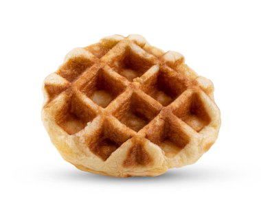 Beyaz arkaplanda izole edilmiş waffle 'lar