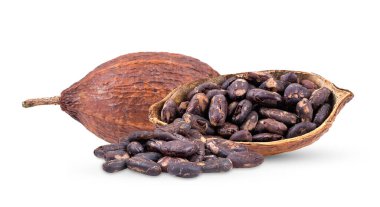 Beyaz arka plan üzerinde izole kakao