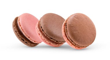 Beyaz arka plan üzerinde izole macarons