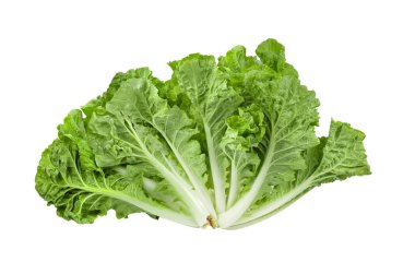 Marul yaprakları beyaz arkaplanda yalıtılmış