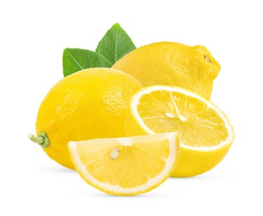 limon beyaz arkaplanda izole