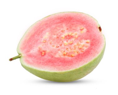 Pembe guava beyaz arkaplanda izole
