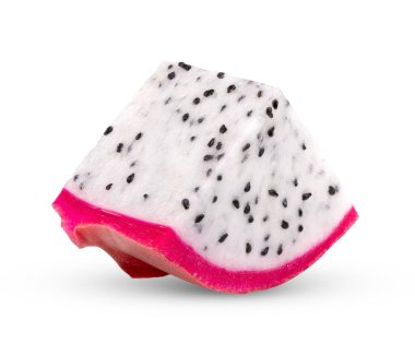 Dragon meyve, beyaz arka plan üzerinde izole pitaya dilim