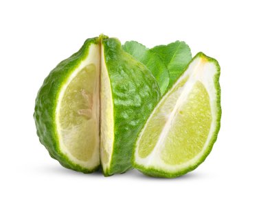 bergamot beyaz arkaplanda izole edildi
