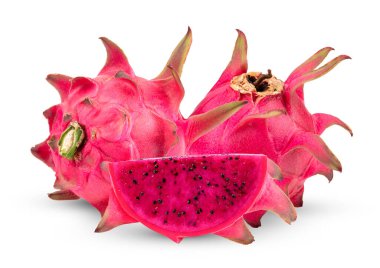Ejderha meyvesi, pitaya beyaz arka planda izole