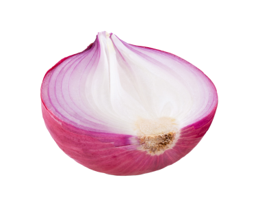 Şeffaf png 'de taze kırmızı soğan dilimi
