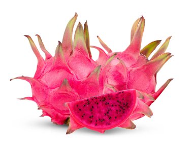 Ejderha meyvesi, pitaya beyaz arka planda izole