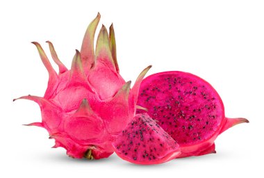 Ejderha meyvesi, pitaya beyaz arka planda izole