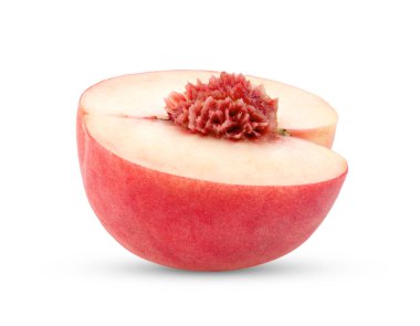 Beyaz arka plan üzerinde izole pembe şeftali