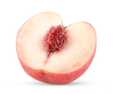 Beyaz arka plan üzerinde izole pembe şeftali