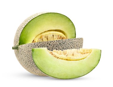 Kavun ya da Kavun beyaz arkaplanda izole edilmiş