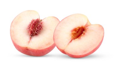 Beyaz arka plan üzerinde izole pembe şeftali