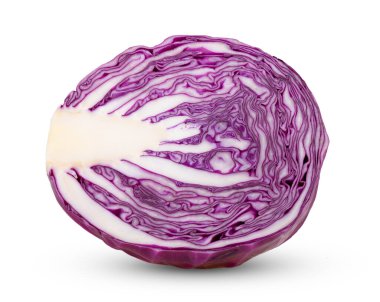 Beyaz arka plan üzerinde izole mor lahana sebze
