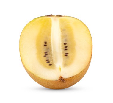 altın kivi beyaz arkaplanda izole