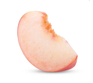 Beyaz arka plan üzerinde izole pembe şeftali