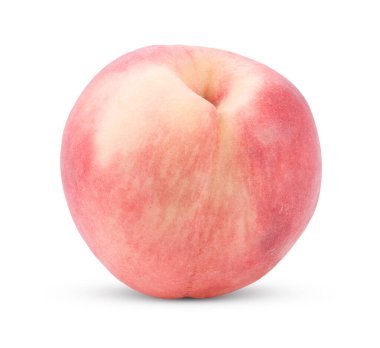 Beyaz arka plan üzerinde izole pembe şeftali