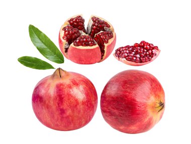 Beyaz arkaplanda izole edilmiş nar