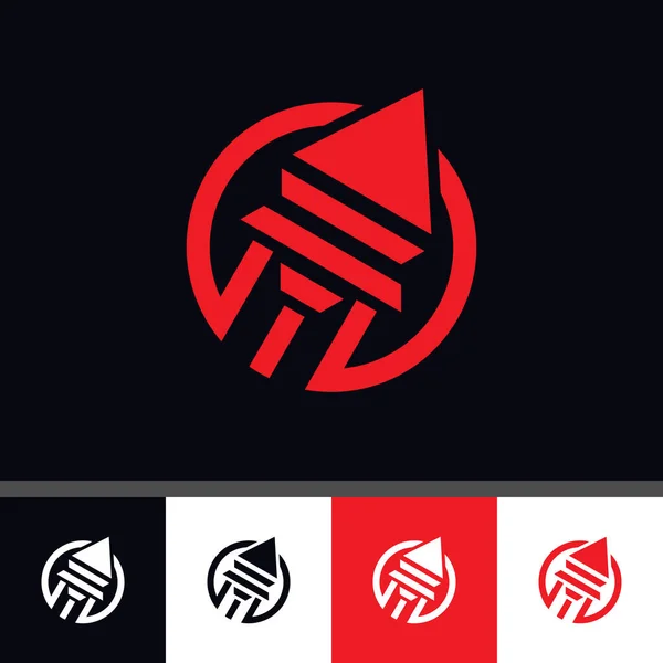 Rocket Come Logo Design Illustrazione Razzo Come Disegno Del Logo — Vettoriale Stock