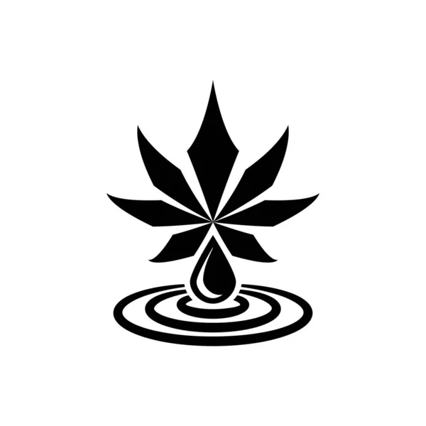 Medical Cannabis Logo Design Illustration Medical Cannabis Logo Design White — Vettoriale Stock