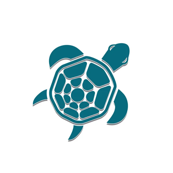 Tortuga Como Diseño Logotipo Ilustración Una Tortuga Marina Como Diseño — Vector de stock