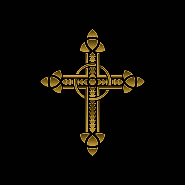 Christian Cross Jako Design Loga Ilustrace Křesťanského Kříže Jako Designu — Stockový vektor