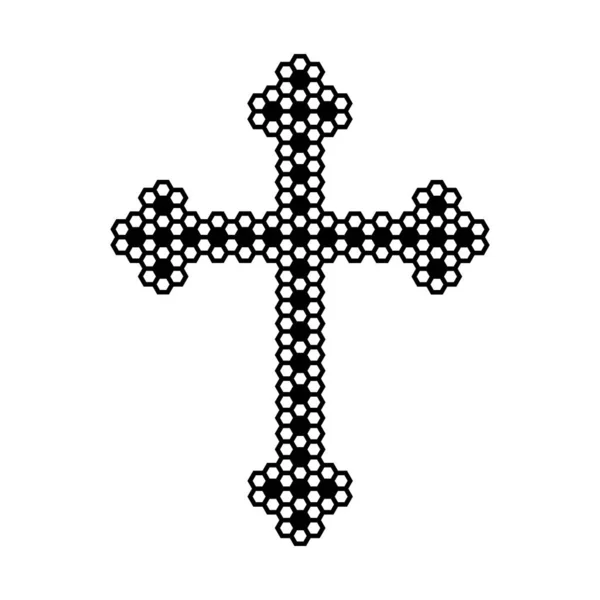 Pravoslavný Kříž Jako Náboženský Symbol Ilustrace Ortodoxní Kříž Jako Náboženský — Stockový vektor