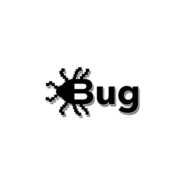 Beetle Λογότυπο Design Illustration Ενός Bug Λογότυπο Σχεδιασμό Λευκό Φόντο — Διανυσματικό Αρχείο