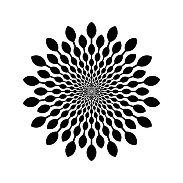 Textur Form Einer Blume Illustration Von Texturen Form Einer Blume — Stockvektor