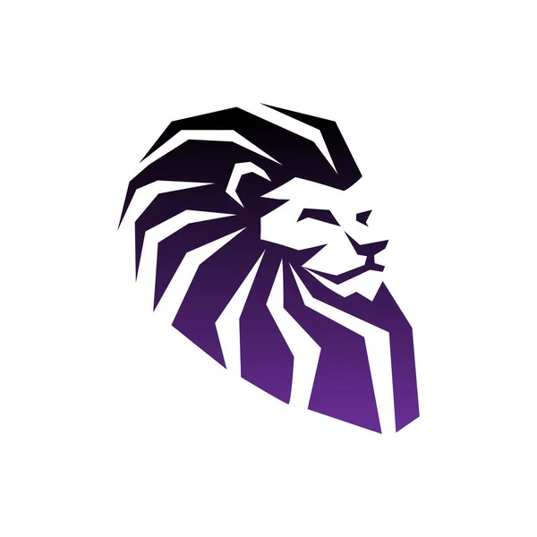 Σχεδιασμός Λογότυπου Λιονταριού Εικονογράφηση Σχεδίου Λογότυπου Λιονταριού Λευκό Φόντο — Διανυσματικό Αρχείο